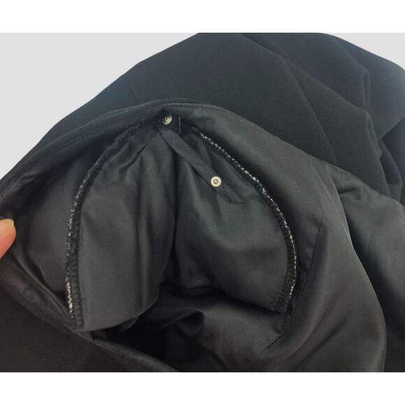 Virgo Dress 6P Petite Black Scallop Neck Sheath Cap Sleeve Cocktail Bodycon ✨ - Picture 12 of 14